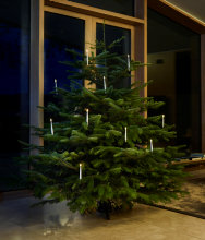 Juletræslys LED med clips 10 stk. H15,8 cm